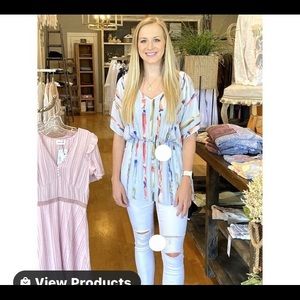 Multi color sheer tunic size medium